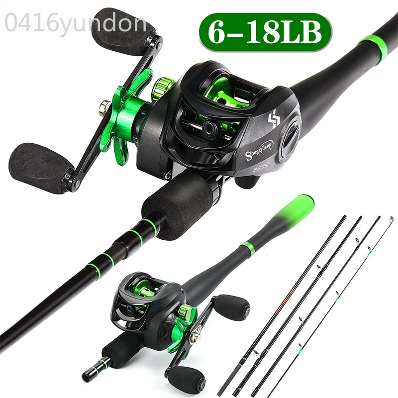 

Casting Fishing Set 1.8m 2.1m 2.4m Carbon Fiber Casting Rod 7.2:1 Baitcasting Reel for Bass Pike Trout Fishing Pesca