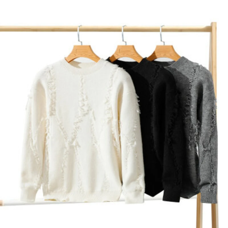 

Winter Fashion Trend Loose and Comfortable Home Knitted Pullover High-quality Sports and Leisure Men's Home Warm Clothing