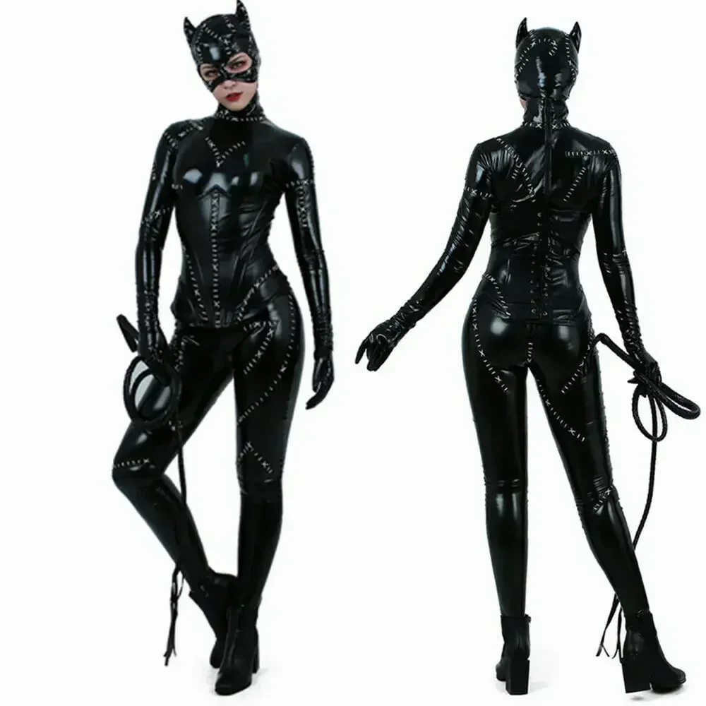 

Miccostumes Women's Delux Catsuit Cosplay Costume Jumpsuit Bodysuit with Corset for Women halloween Cosplay Costume