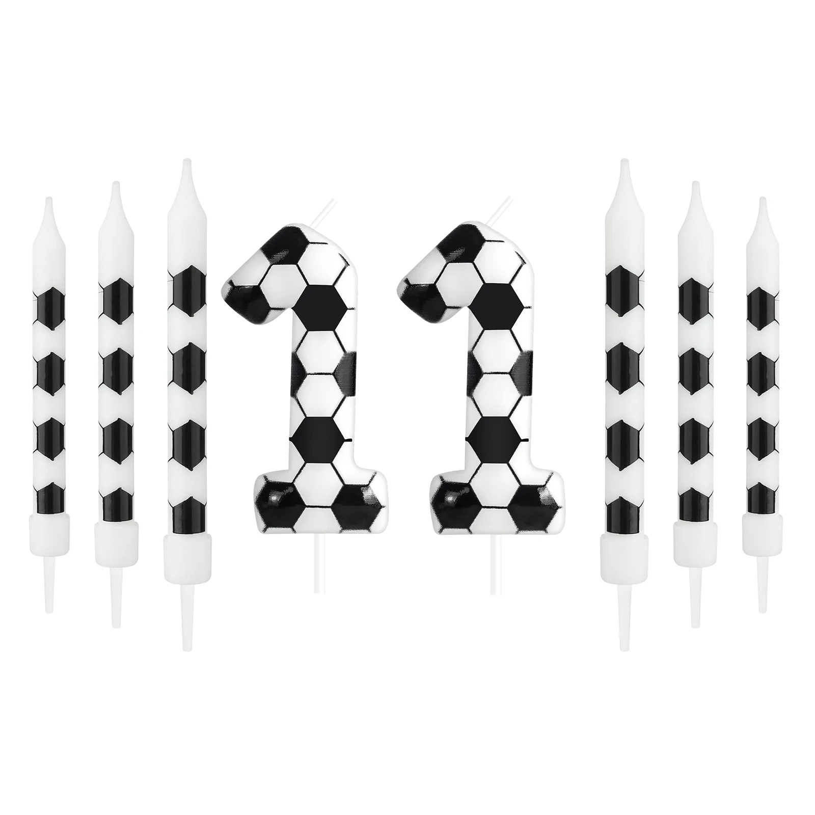 7 Stück Geburtstagskerzen, Fußball-Sport-Thema, Partydekoration, Geburtstagskuchenkerzen für Jungen, Mädchen, Kinder, Partyzubehör – Detail 18