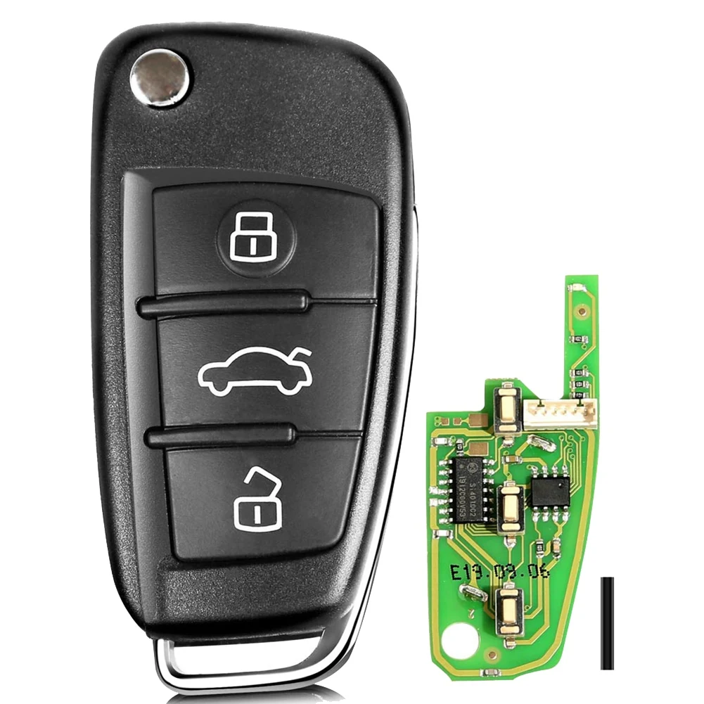 

For Xhorse XKA600EN Universal Wire Remote Key Flip Fob 3 Buttons for Audi A6 Q7 Type for VVDI Key