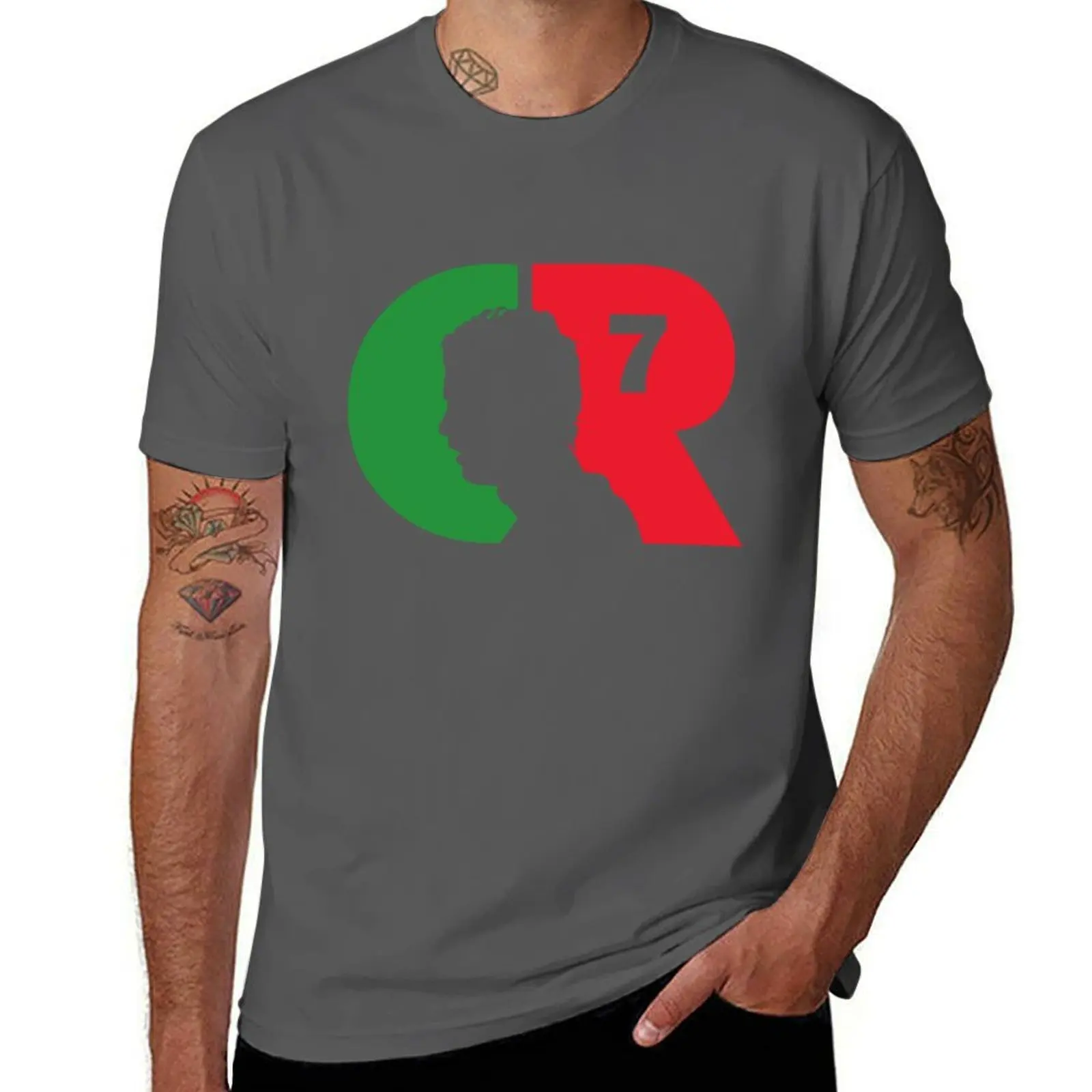 

portugal CR7 logo T-Shirt Soft Anti-Shrink Cotton Tee