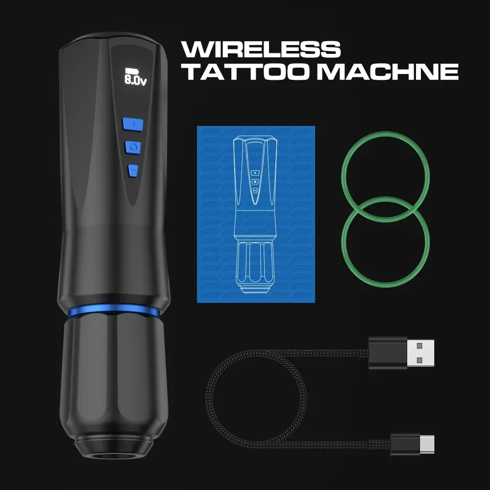 DARKLAB 3D Wireless Tattoo Machine Charging Hollow Cup Motor Tattoo Pen Power Rotary Tattoo Equipment Microblading Pen Makeup