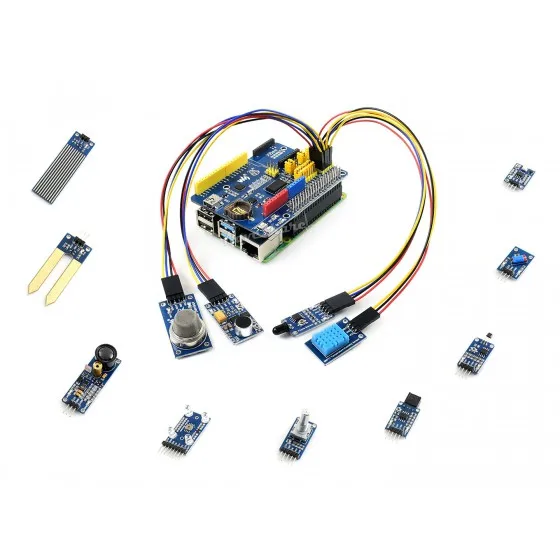 

Raspberry Pi 4 Model B Sensor Kit with 13x Popular Sensors