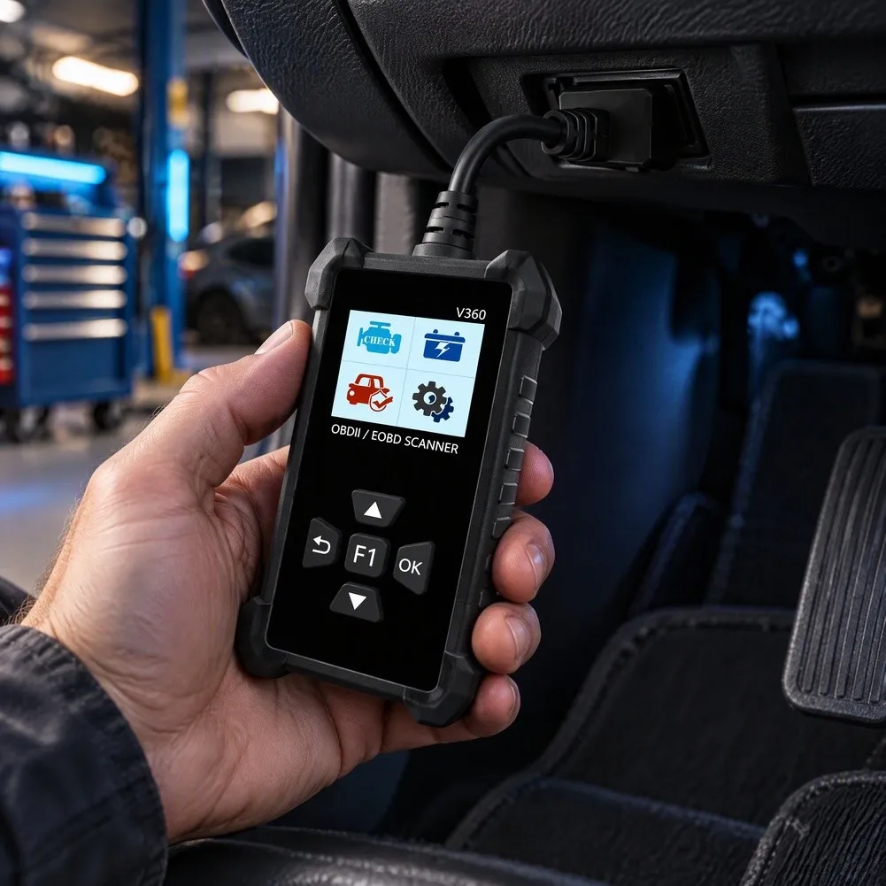 For V360 For Obd2 Scanner Wireless For Code Reader With 2.8 Inch LCD Screen For Car Engine Fault Diagnosis Live Data For Evap