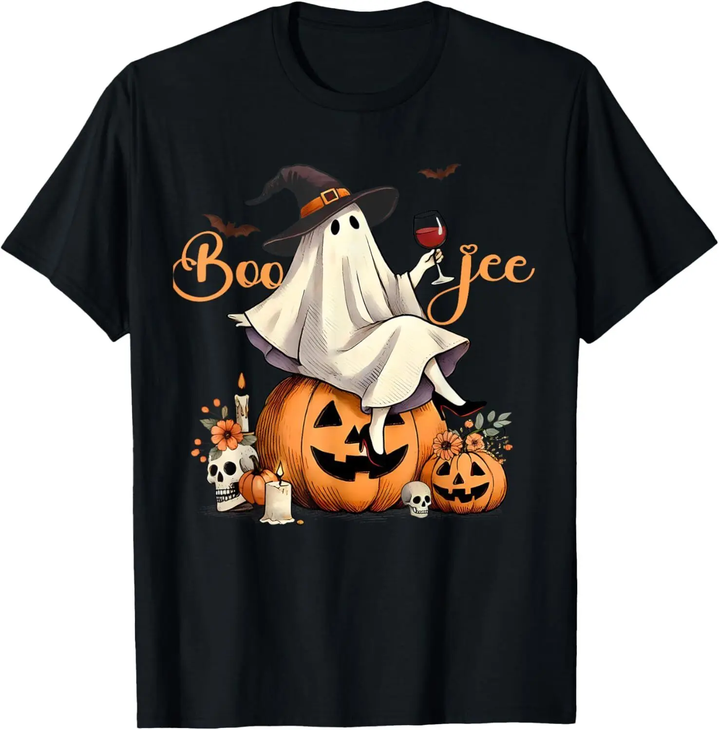 Boo Jee Ghost Ice Coffee Coquette Bow Halloween Women Men T-Shirt S-3XL