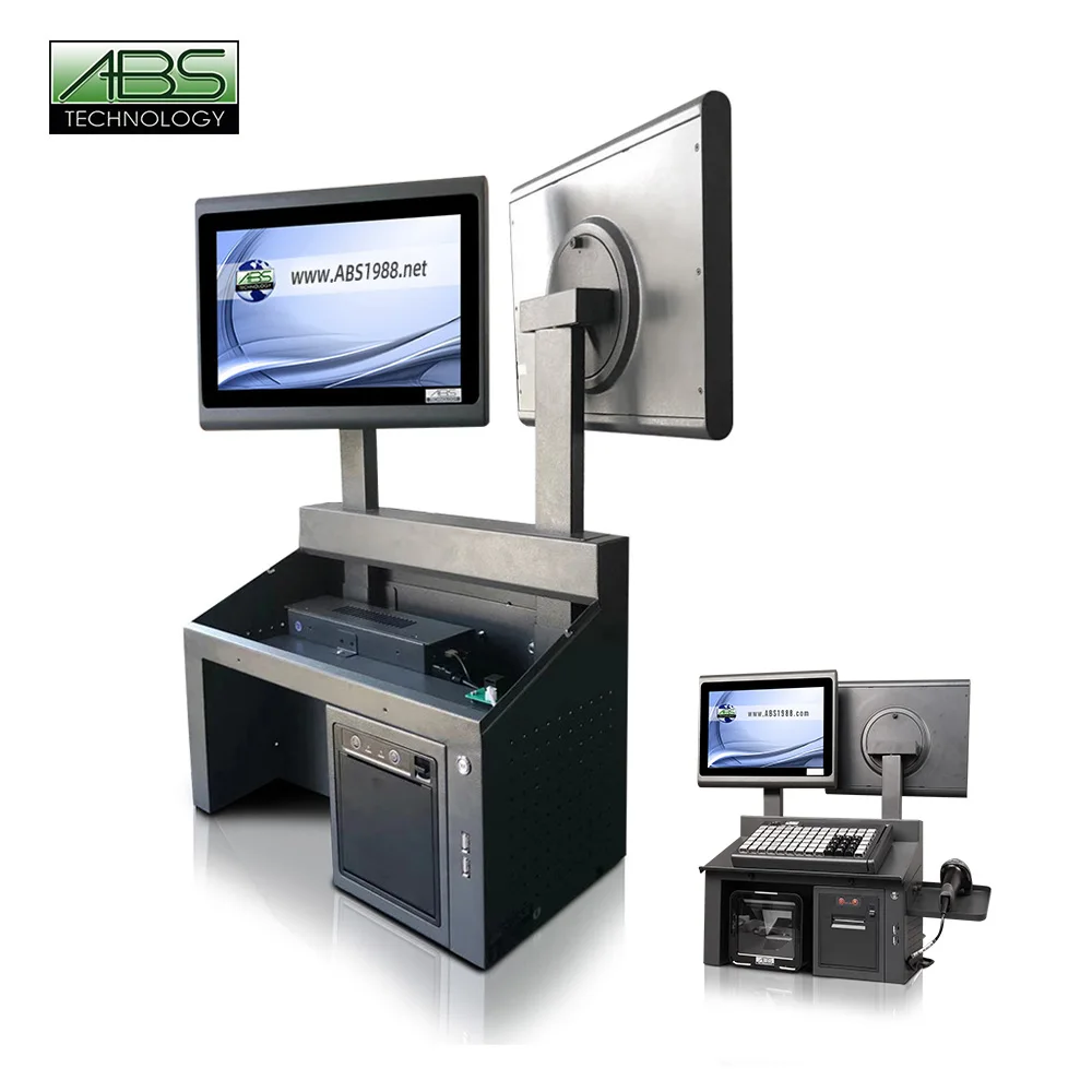 ATV&UTVABS Supermarket Cash Register POS System ABS1220 Model Windows OS J1900 CPU 1280x800DPI Resolution 4G RAM 58mm Thermal Pr