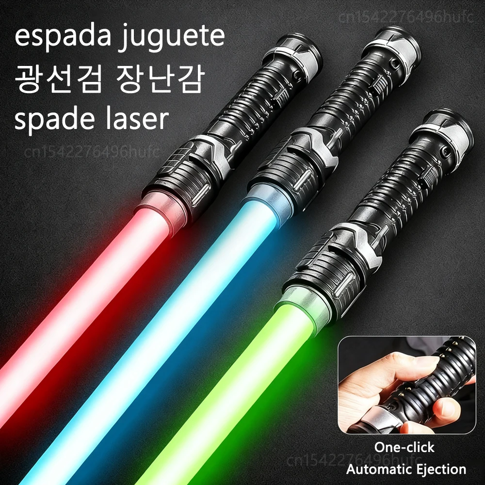 

56CM LED Laser Sword Children Adult Glowing Sword Automatic Ejection Cosplay Props Flashing Toys For Boys and Girls Gift 광선검 장난감