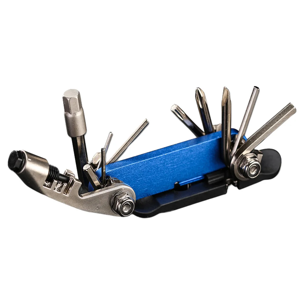 

1pc Bicycle Repair Tool Kit Blue Flat Design Portable Durable Wrench For Road Mountain Bike Maintenance Outdoor Adventure