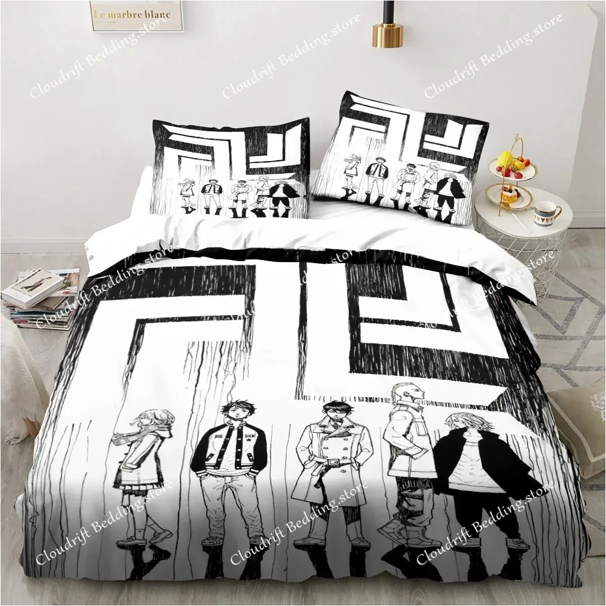 Anime Tokyo Revengers Ryuguuji Ken Sano Manjiro Duvet Cover Cartoon Bedding Sets Bed Set Quilt Comforter Covers Home Textiles