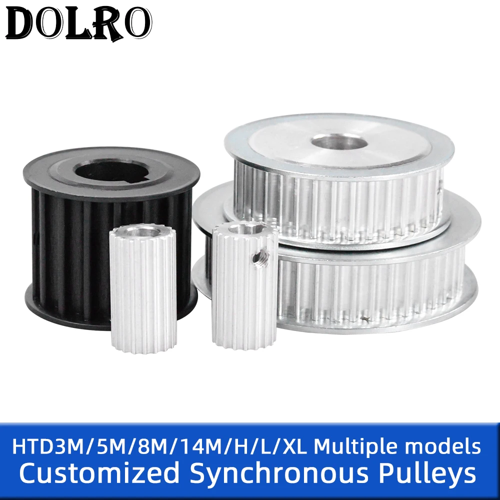 Synchronous pulley 3M 5M 8M 14M timing belt pulley 2GT S2M S3M S5M aluminum H L XLMXL pulley AT5 AT10 steel  pulley customized