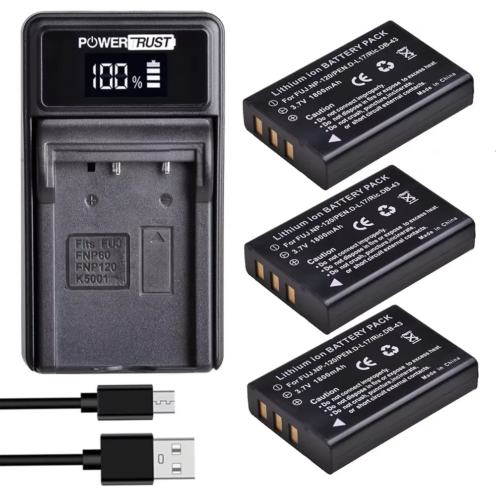NP-120 بطارية/شاحن بطارية ل Fujifilm NP-120B ، FinePix 603 ، F10 ، F11 ، M603 التكبير ، PX 1657 ، PENTAX D-LI7 ، CONTAX BP-1500S