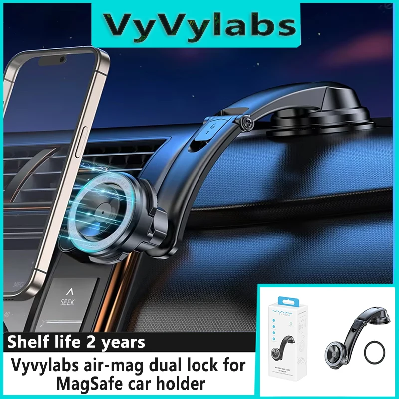 

Vyvylabs dashboard car mobile phone holder desktop holder suction cup base suitable for iPhone 15 Samsung Xiaomi magnetic holder