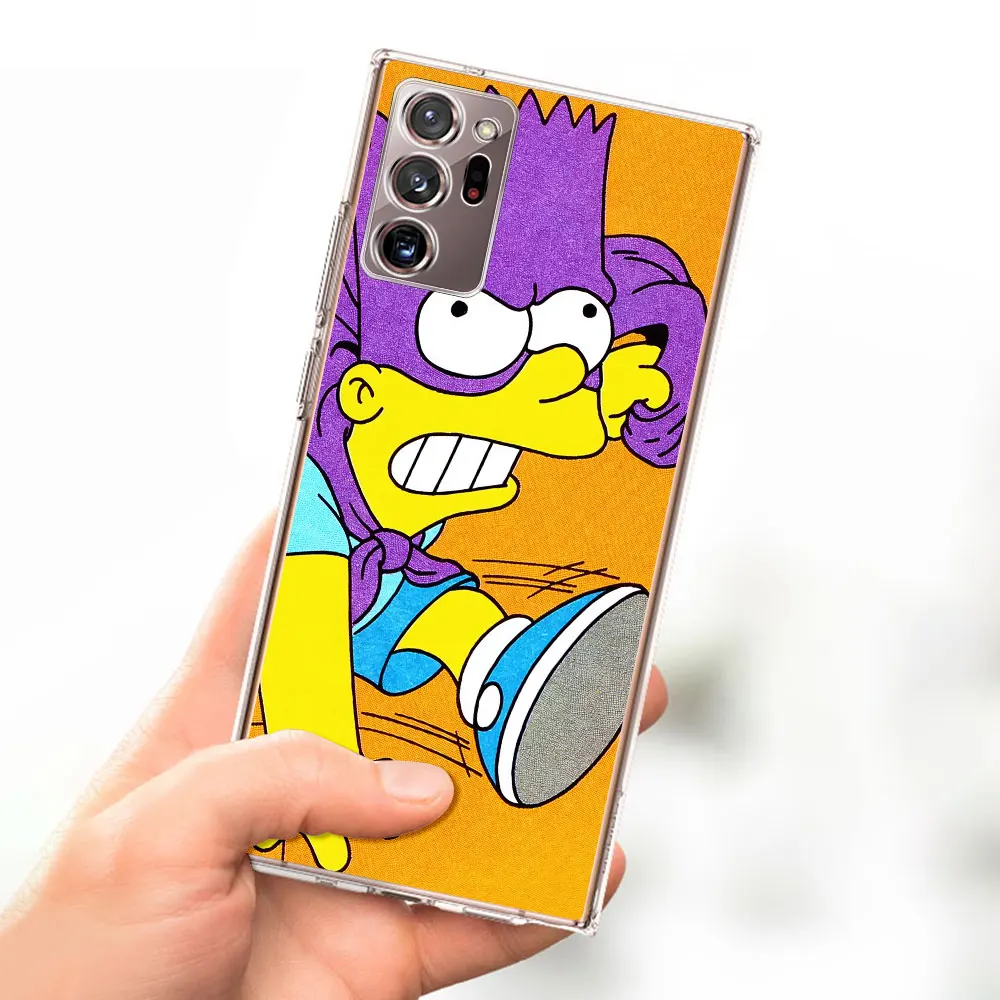 Homer The Simpson Disney Case for Samsung Galaxy Note 20 Ultra 5G 10 Plus 8 9 TPU Transparent Phone Cover 10 Lite M52 J4 J6 2018