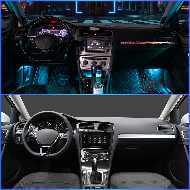 Original Car Replacement Ambient Light 2014-2020 Dashboard and Door Light Dynamic Flow Glow Effect