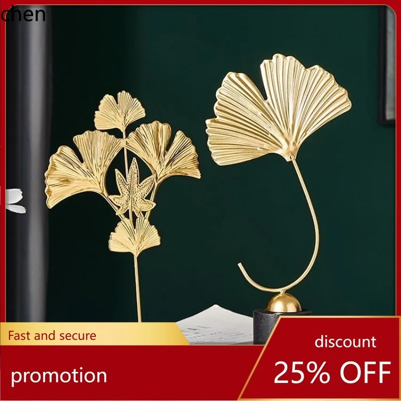 H1 Simple Ins-style Iron Art Ginkgo Leaf Wine Cabinet Entryway Decoration Creative Home TV Cabinet Decorative Ornament