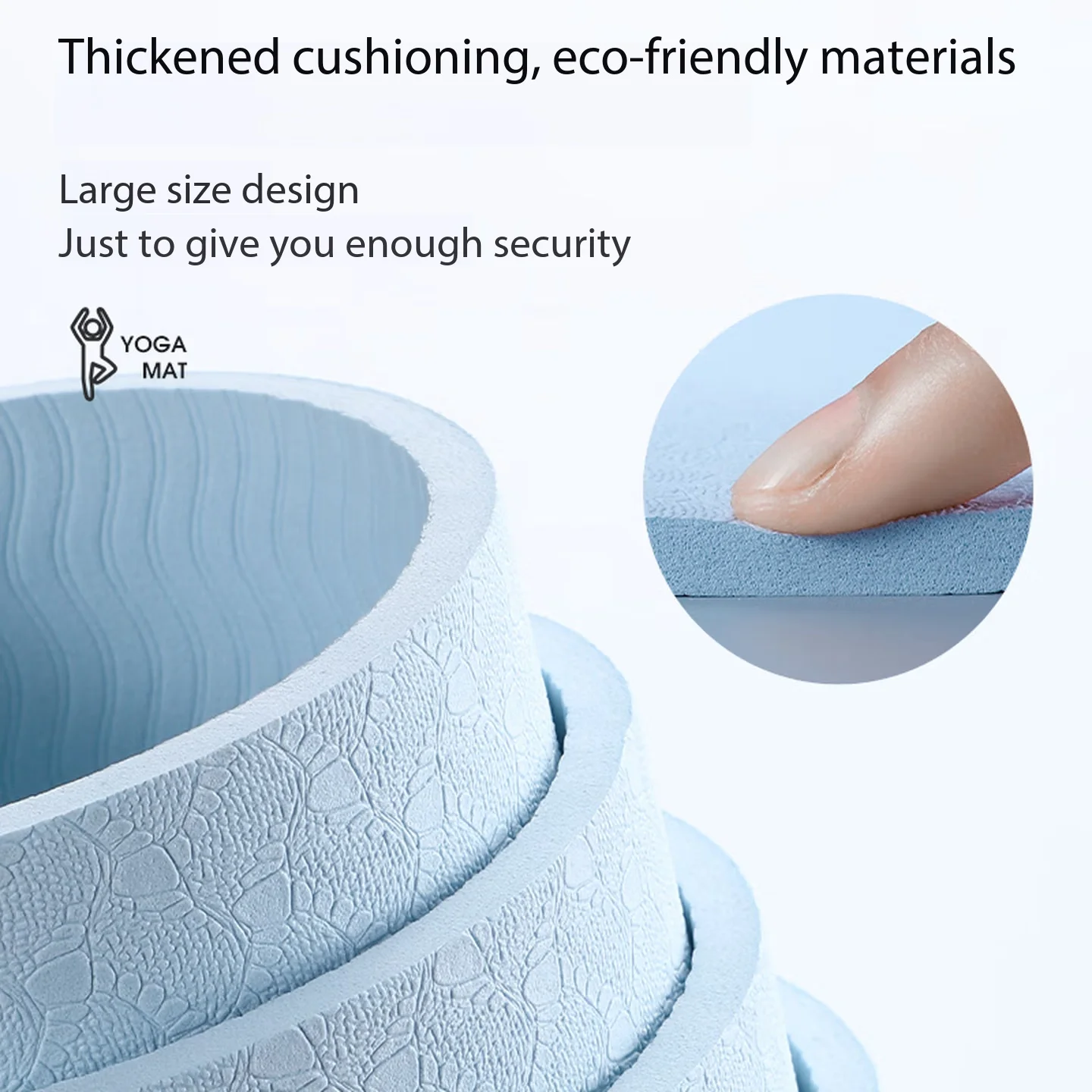 Thick Non‑Slip Shock Absorbing Mat Noise Reduction Floor Pad for Indoor Bike Trainer Home Gym Yoga Workout Training