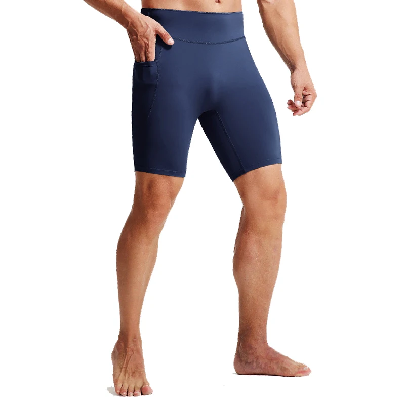 Kompressions-Shorts für Herren, schnell trocknend, Bodybuilding-Shorts, Fitness-Leggings, elastische Taille, Sport-Unterteile, Gym-Laufshorts für Herren – Detail 2