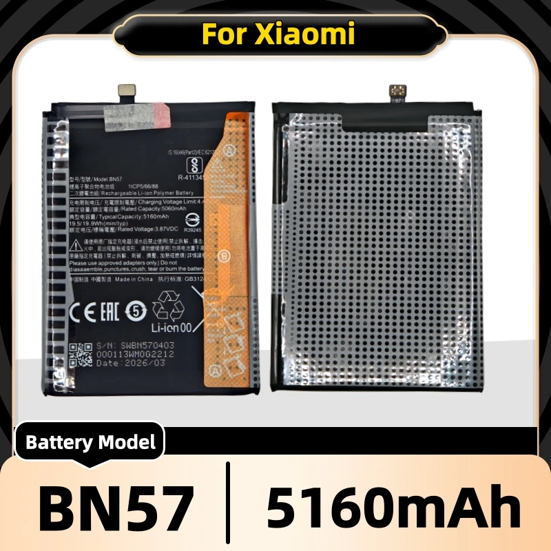 High Quality BN57 5160mAh Phone Battery For Xiaomi Pocophone X3 Poco X3 Pro Replacement Batteries Fast Shipping
