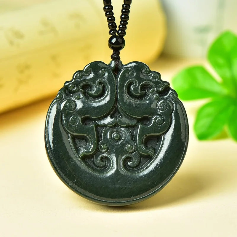 

Изысканный круглый брендовый кулон с сапфиром, ожерелье в стиле ретро в этническом стиле, подходит для повседневного ношения