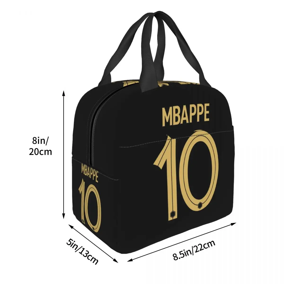 Custom Mbappes 10 Football Insulated Lunch Bag for Women Leakproof French KM Soccer Cooler Thermal  Box Office Work School