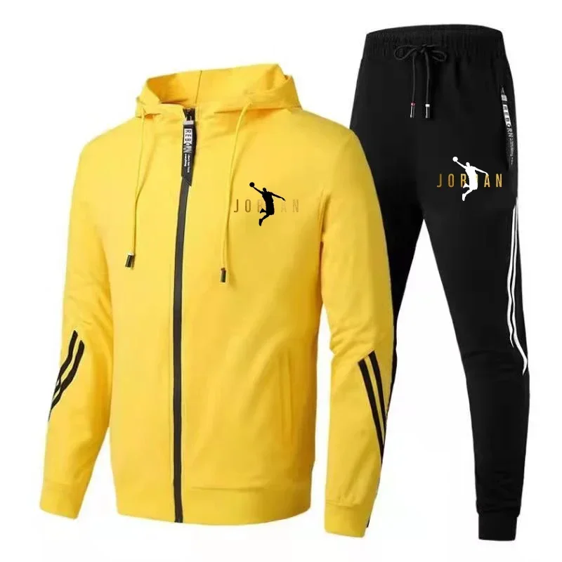 Triple Slant Hoodie Luxury Brand Printed Hoodies and Pants Set Brand Male Fitness Clothing Men Sport Zipper Tracksuits Mens