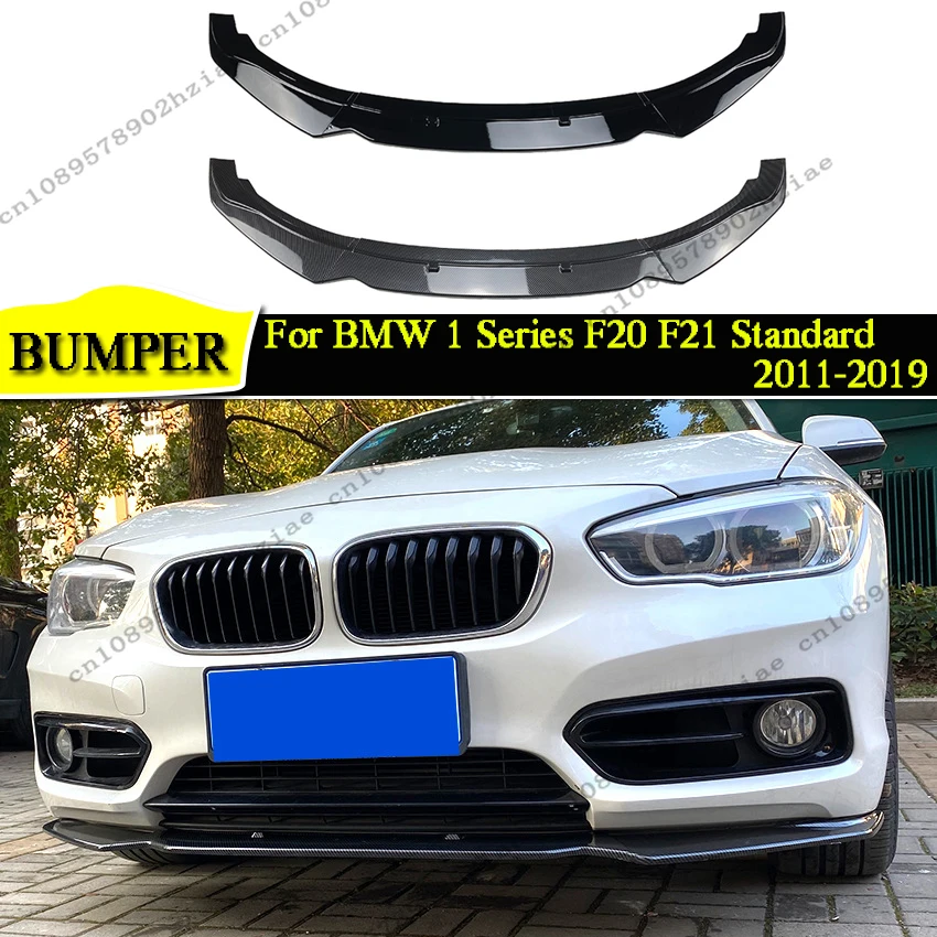 

Car Bumper Front Lip Spoiler For BMW 1 Series F20 F21 116i 118i 120i 2011-2019 ABS Gloss Black Carbon Look Diffuser Body Kits