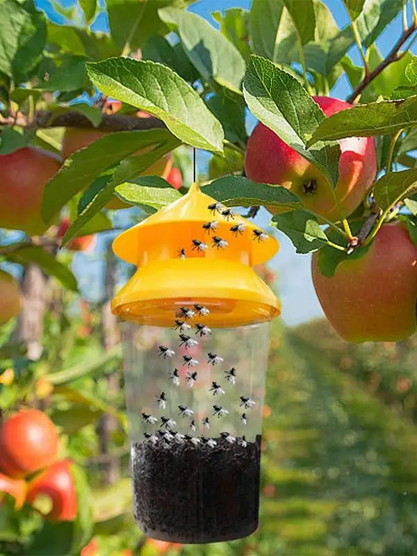 Pièges à mouches réutilisables, 2 pièces, sacs d'appâts pour mouches, attrape-mouches fermes et fiables pour l'extérieur, pour pâturages, vergers, Barns, fermes, jardins, palans