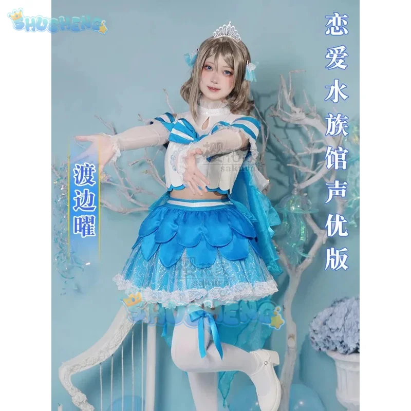 Lovelive Matsura Kanan Tsushima Yoshiko Aqours Love Aquarium Cosplay Costume Cos Game Anime Party Uniform Hallowen Play Role