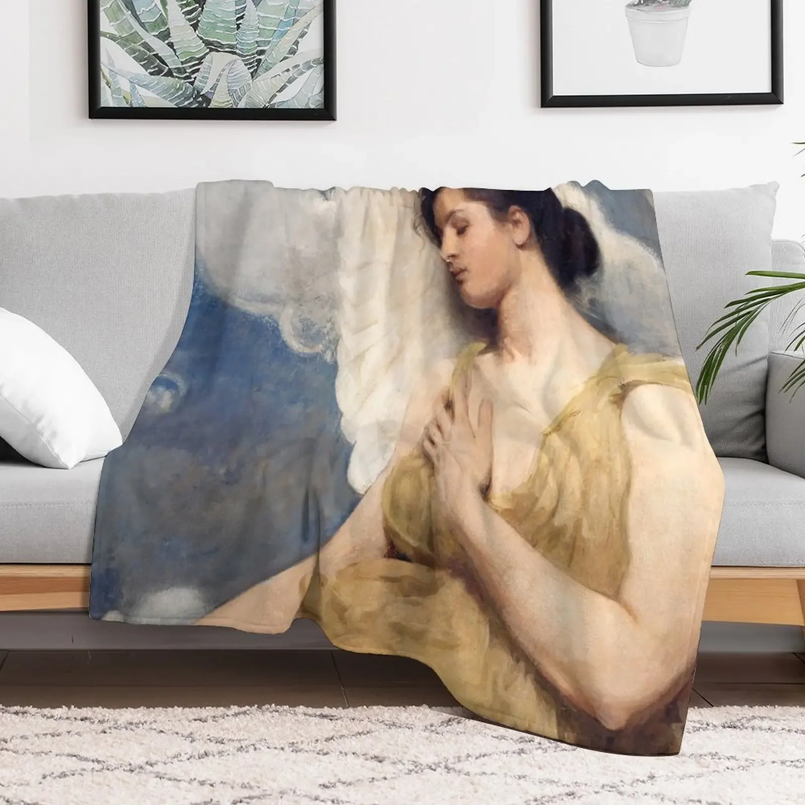 Winged Figure - Abbott Handerson Thayer Throw Blanket Shaggy Furry Soft Blanket for Bedroom Living Room