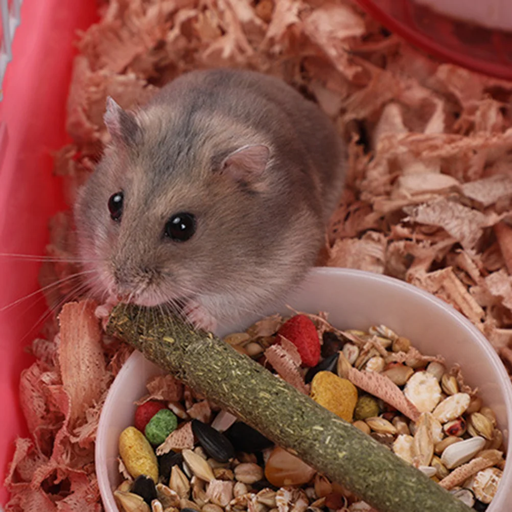 

20pcs Natural Stick Chew Treats For Small Pets High Fiber Molar Health Organic Grass Hamster Guinea Pig