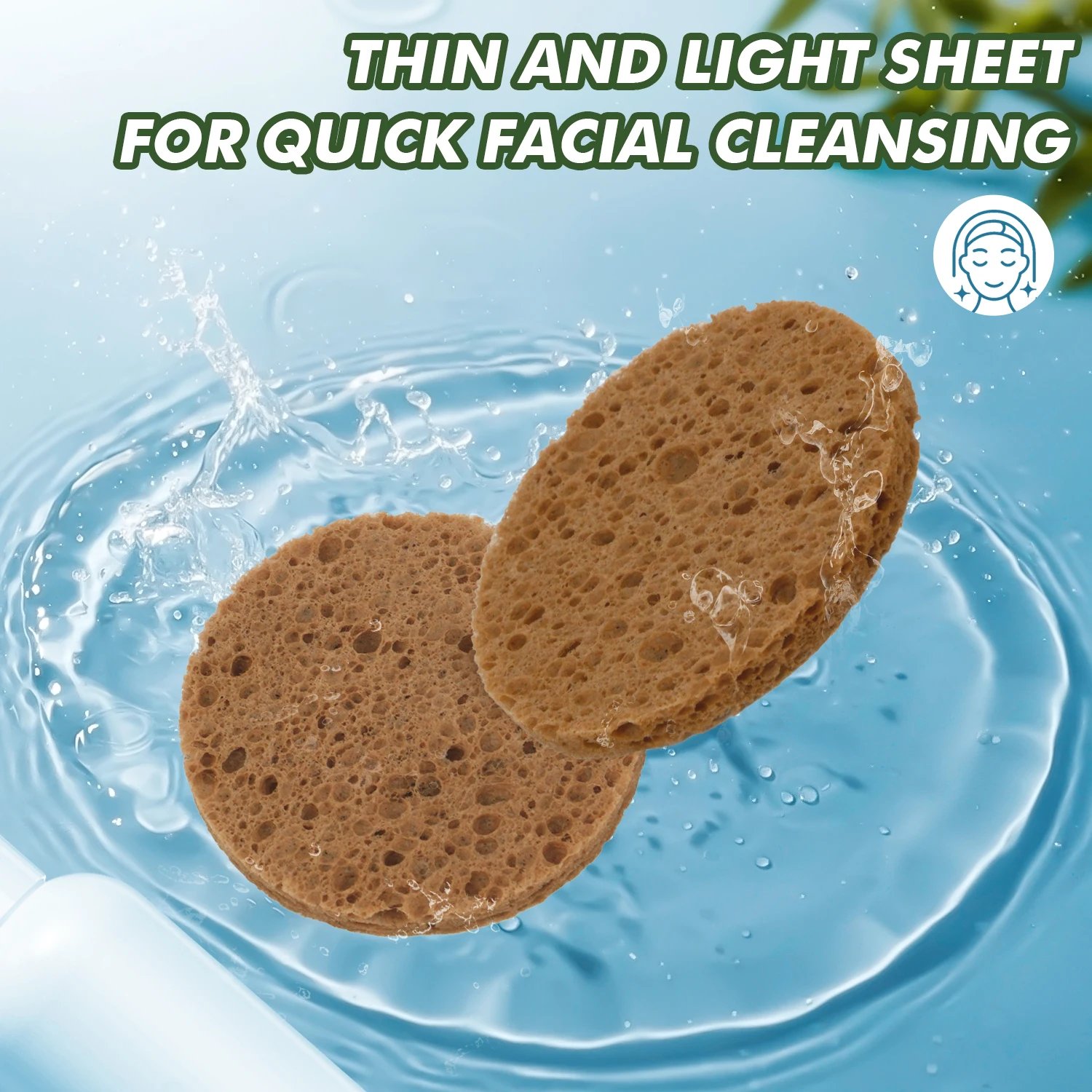 إسفنجة العلاج المائي لمستحضرات التجميل المضغوطة للوجه مناسبة للتنظيف اليومي وإزالة المكياج والتقشير #3