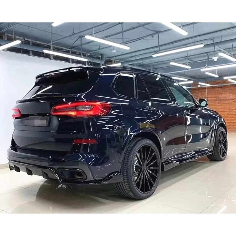 2019 X5 G05 M Sport Body Kit Carbon Fiber Front Bumper Lip Splitter Side Skirts Spoiler Diffuser Set for BMW X5 G05