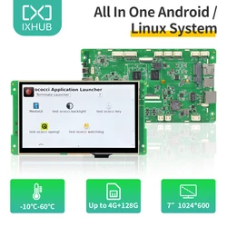 IXHUB 7Inch IPS RS232/RS485 Android OS Linux Ubuntu Intelligent HMI LCD Touch Display Allwinner A133 for Self-Service Terminal