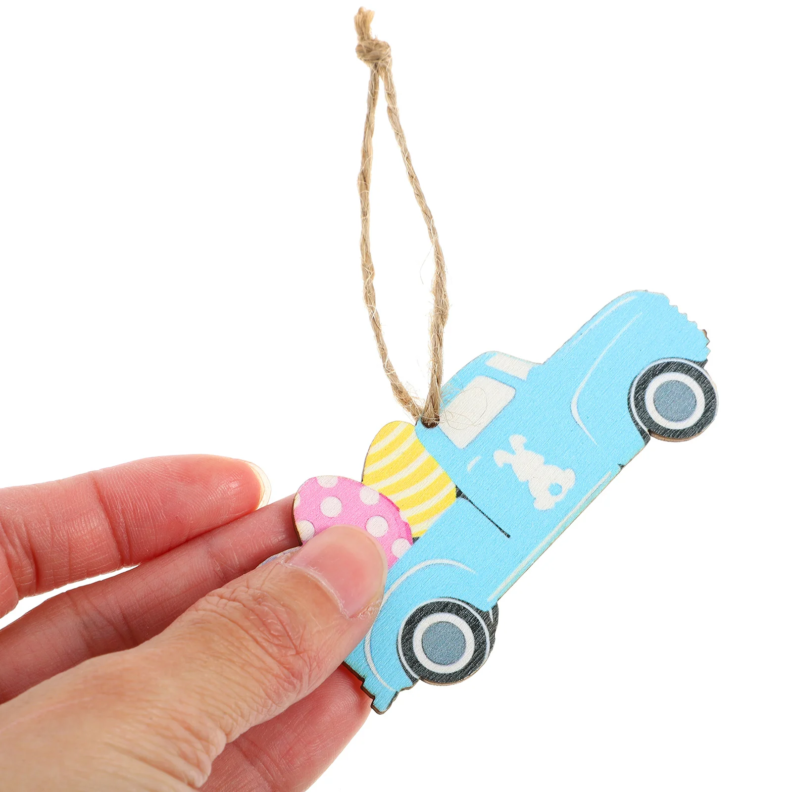 24Pcs Wooden Easter Ornaments Spring Themed Hanging Decor Party Supplies Wooden Spring Easter Ornaments Festival Hanging Crafts