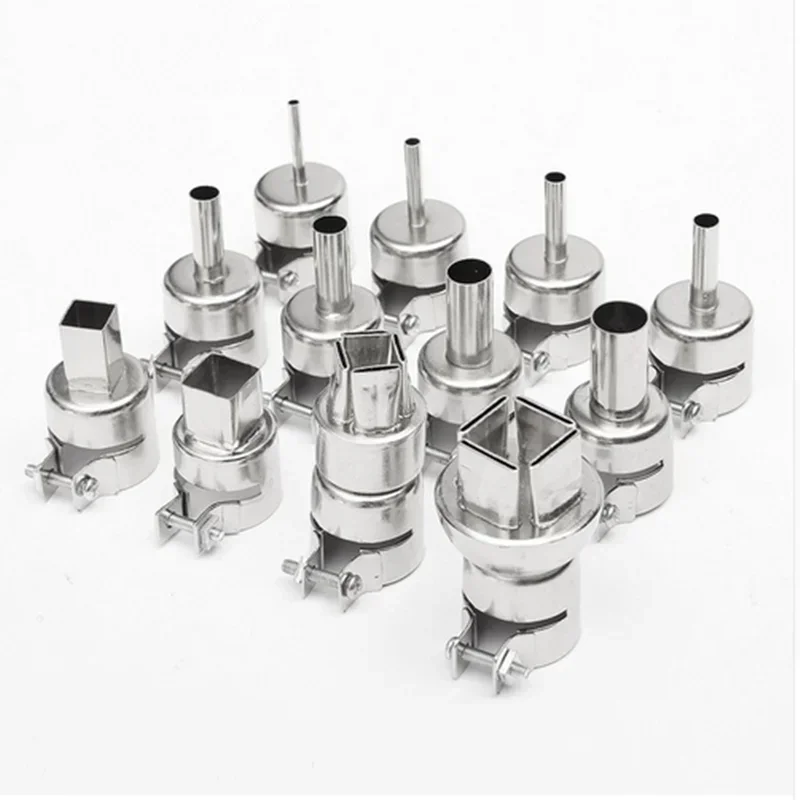 12 Pcs Hot Sale Square Round Hot Air Wind Nozzle For 850 Universal Soldering Station Wind Tsui BGA Plant Tin Nozzle Repair Tools