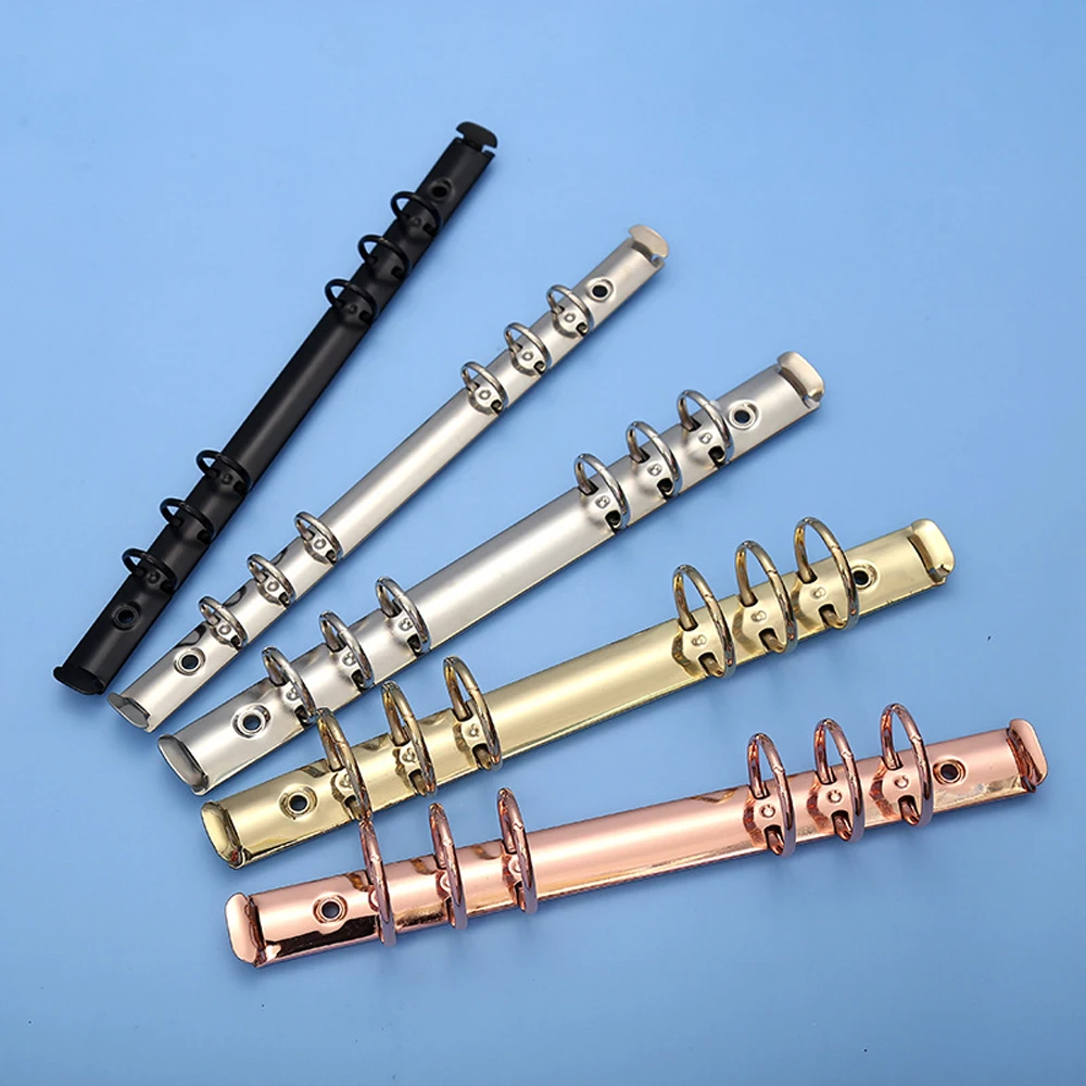 with Screw Metal Diary Notebook Binding Hoops File Folder Refillable Loose-leaf Ring Spiral Rings Binder Clip
