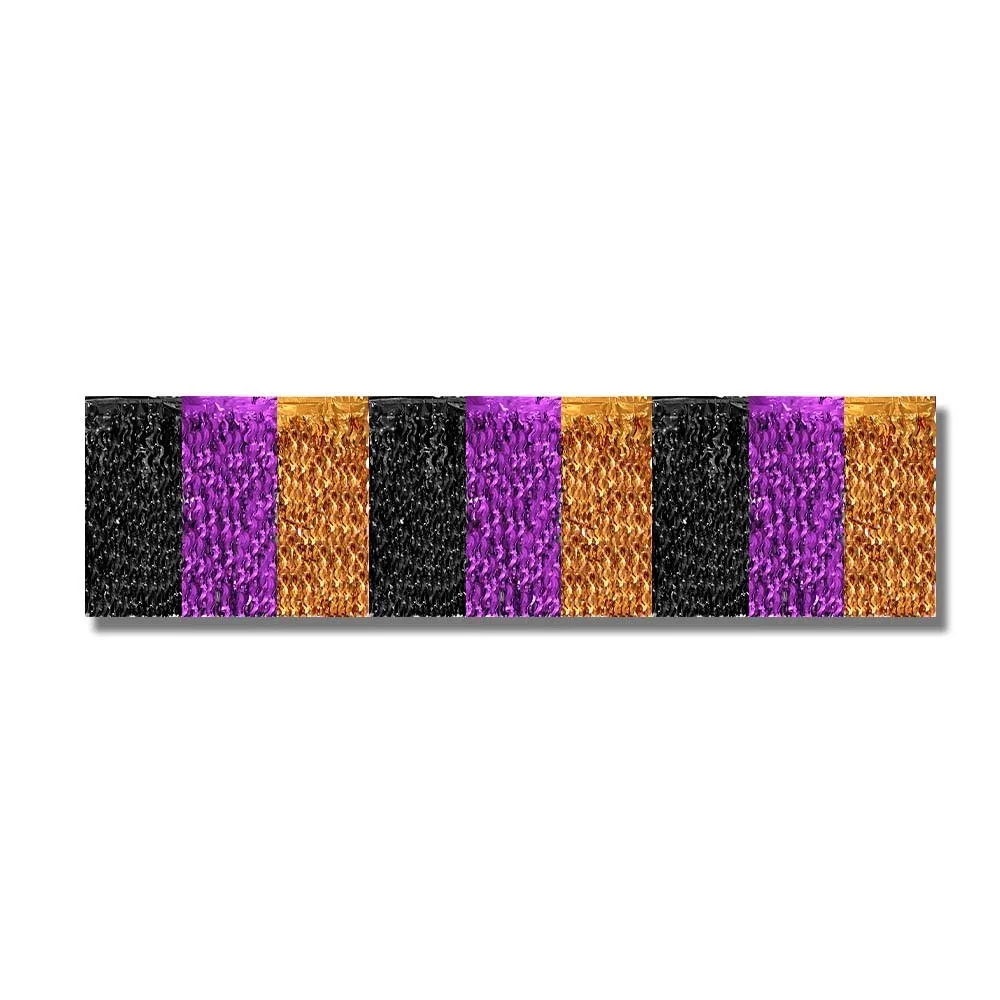 Tri-color Tinsel Table-skirt Self-adhesive Shiny-metallic Party Table-border Disposable Trimmed Wavy Streamers Event Planners