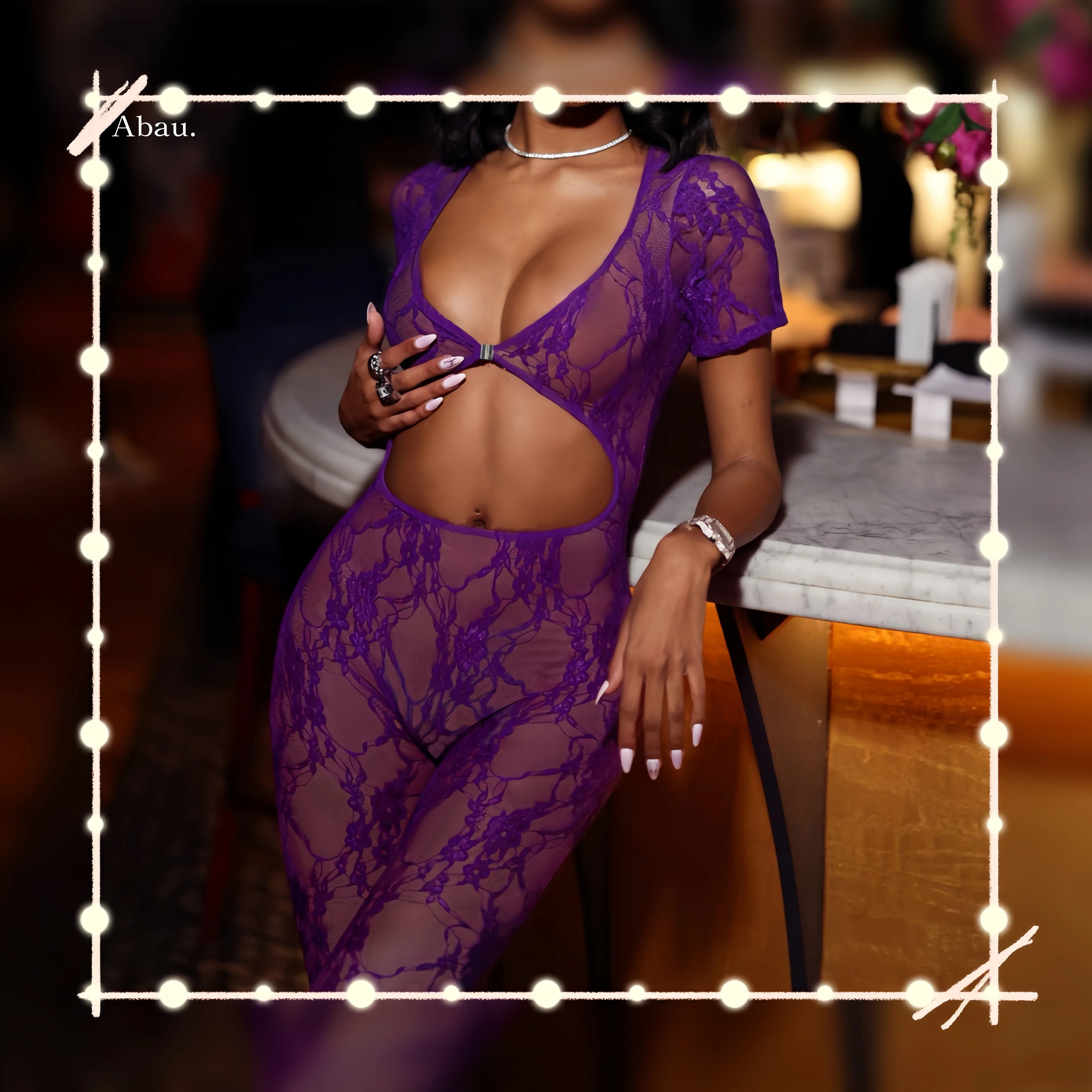 

Новинка 2025, фиолетовое сексуальное женское белье, кружевной комбинезон для взрослых, укороченный топ с вырезом, прозрачные трусики-боди, одинаковый костюм для сесси