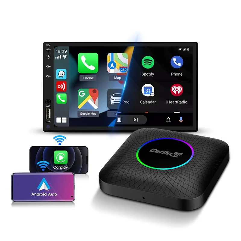 Carplay Ai Box Android 13 Wireless Adapter Module Double Din Car Stereo Radio Netflix Smart Box Carplay Auto