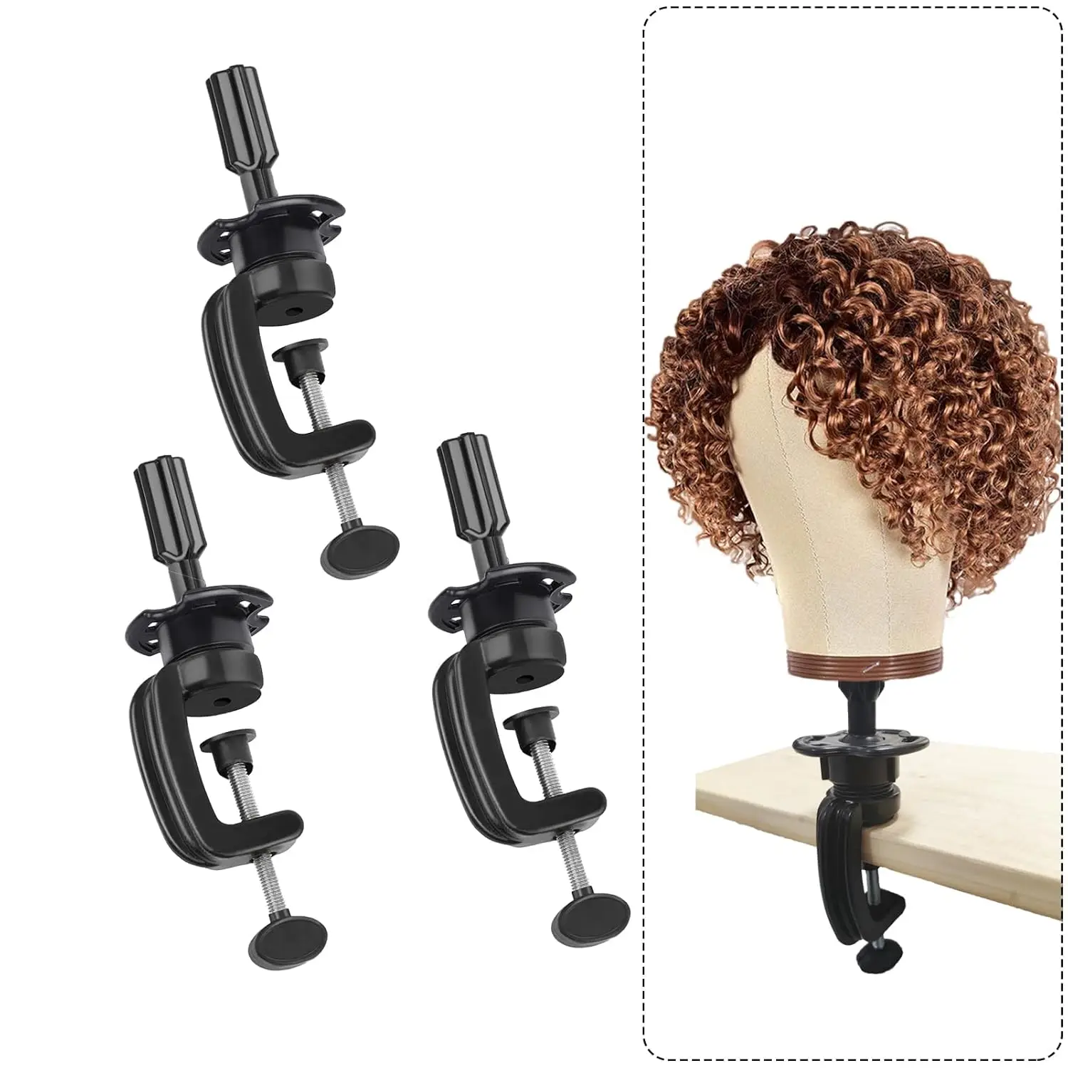 Adjustable Plastic Mini Wig Head Stand