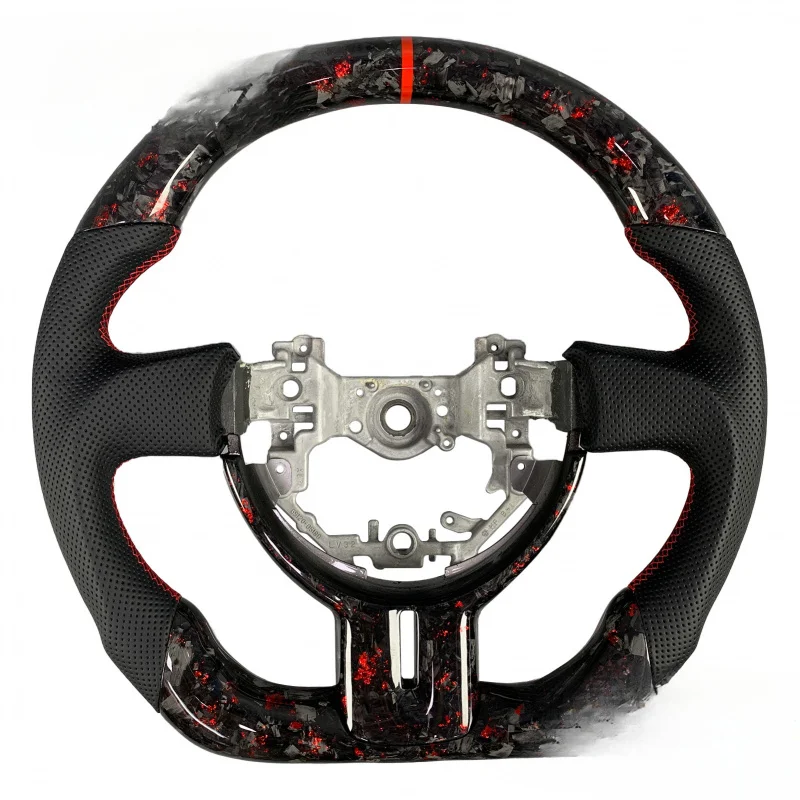 

Для Toyota 86/GT86, Scion FR-S и Subaru BRZ 2013-2016 изготовленный на заказ красный кованый светодиодный руль из углеродного волокна