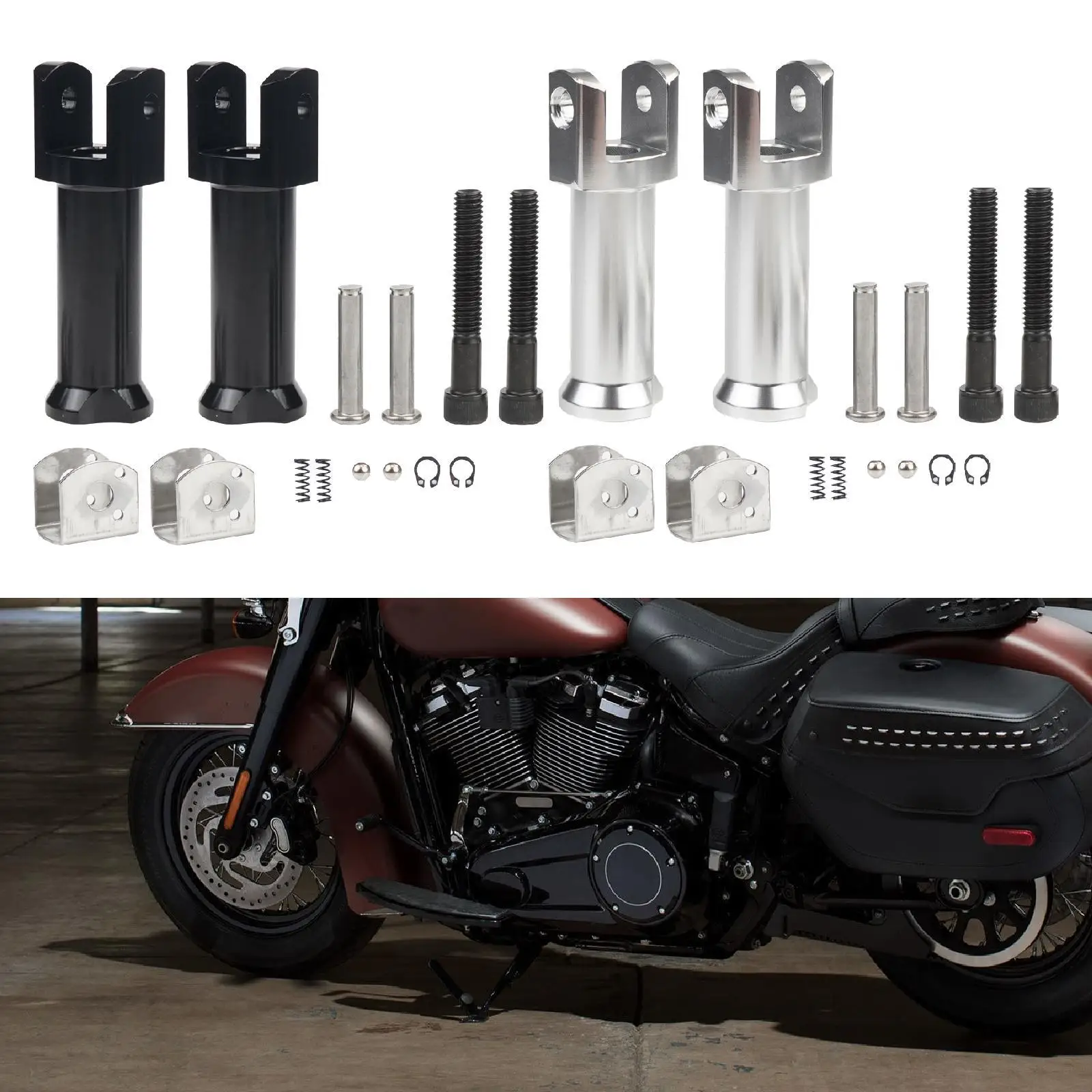Motorbike Footpeg Support High Performance Metal Easy Install for Harley Low Rider FXLR Direct Replace Motorcycle Parts