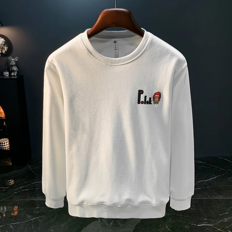 2026 autumn fashion trend printed hoodie men's long sleeved men's clothing loose elastic street wear high-end top