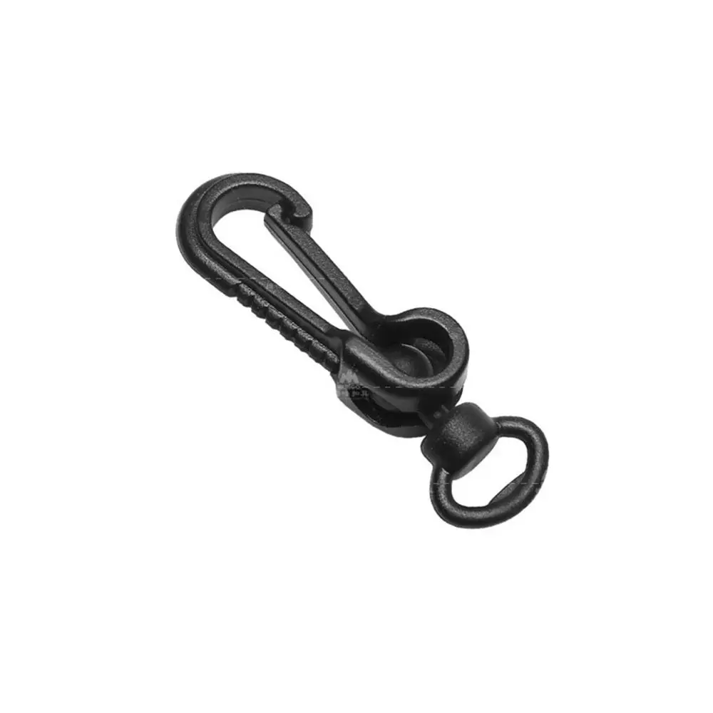 10pcs New Black Camping Hiking Keychain 10mm/13mm Plastic Alloy Carabiner Buckles Backpack Accessories Outdoor Tool