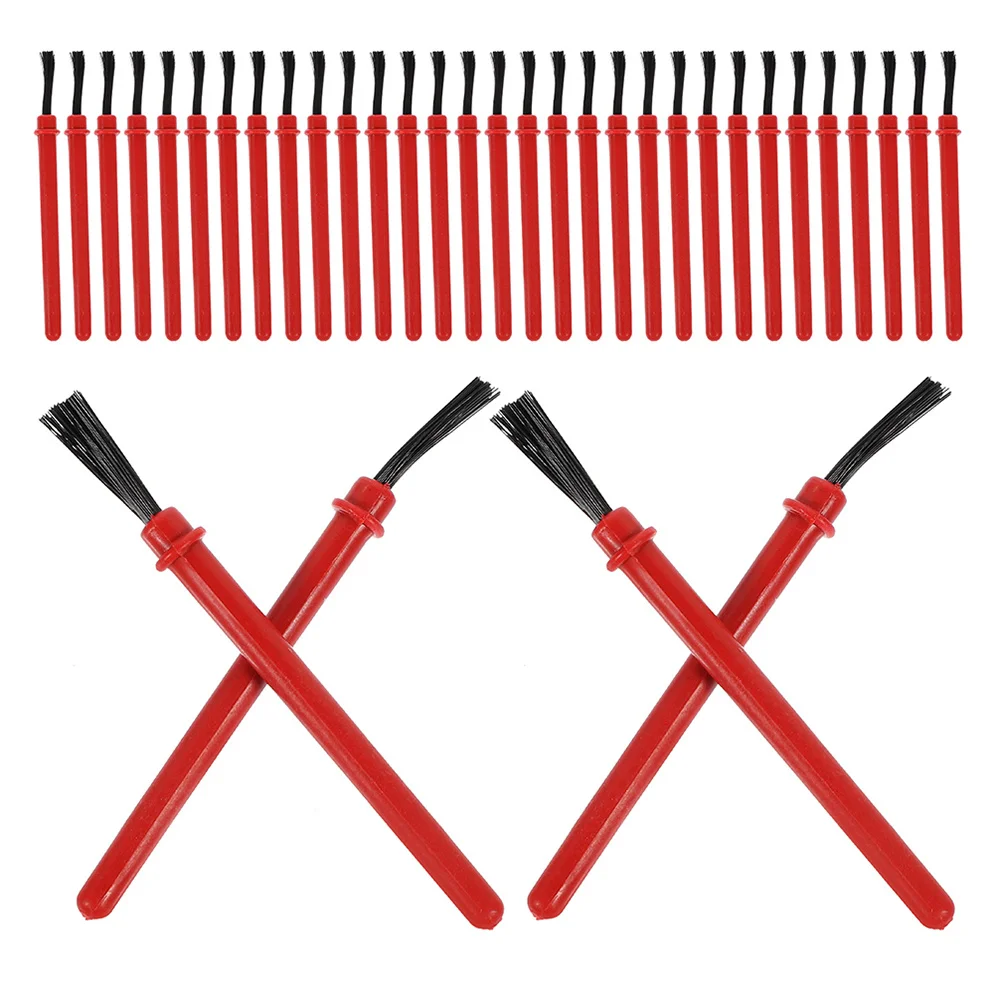 50 шт. набор кистей для малышей, маленькие безопасные детские кисти с красной ручкой, подходит для акварельной живописи, бумага для рисования