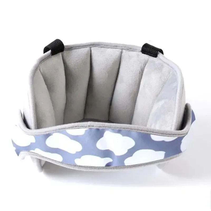 1PC GRAY Child Neck Pillow, Car Headrest, Baby Head Sleep Fixed Belt, Car Seat Headrest