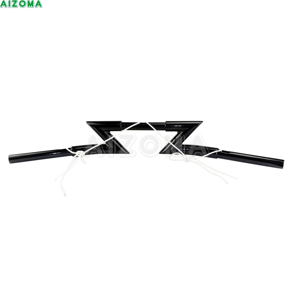 Motorcycle 1\'\' & 25mm Handlebar Universal Custom Z Bars Black For Harley Chopper Sportster XL Dyna Glide Softail Custom Bobber