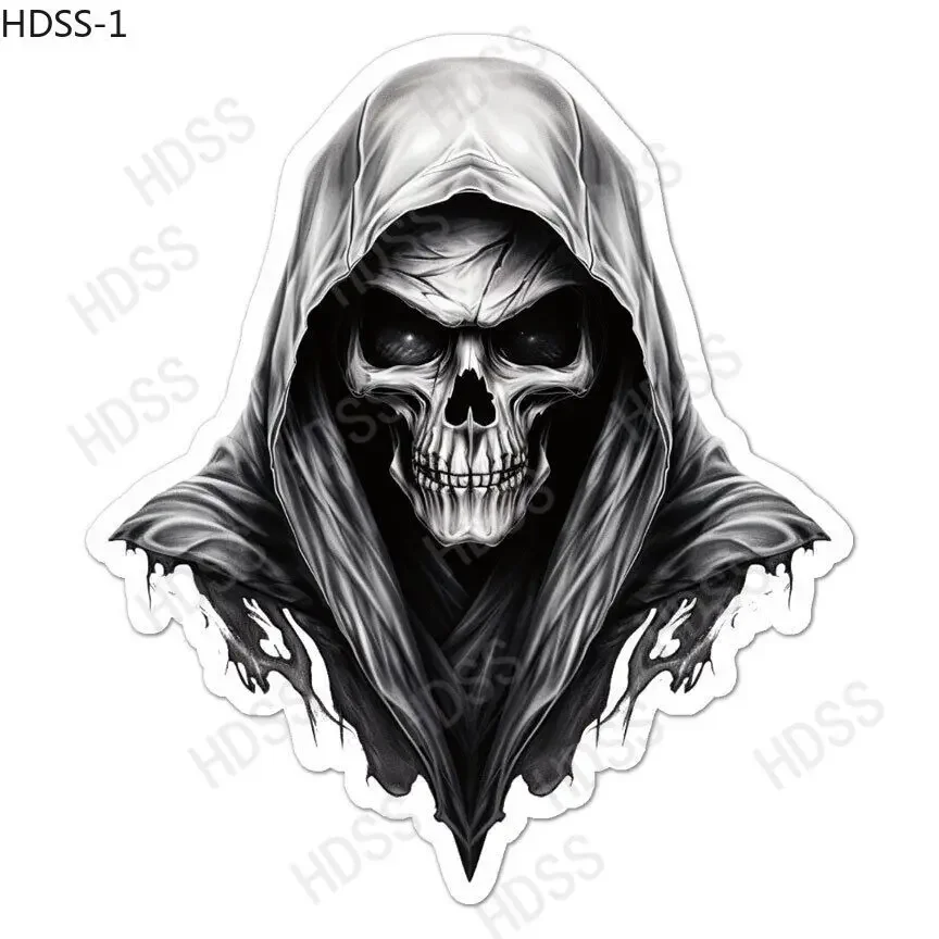 HDSS-Personality Decal Death Skull Vinyl Decal StickerWaterproof Car Sticker on Motorcycle Laptop Decorative Accessories