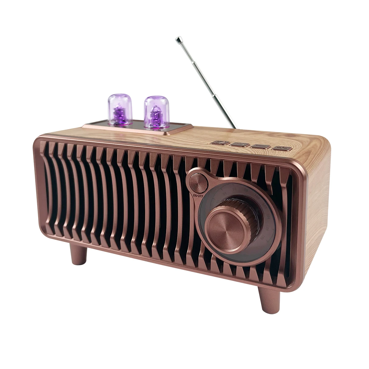 

T7 20W Retro FM Speaker Radio Portable Wireless Radio Dual Speakers With RGB Light Pefect For Gift Support USB/TF/AUX Player